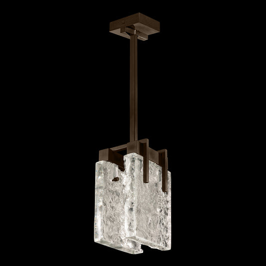 11-Inch Cast Crystal LED Pendant / Clear