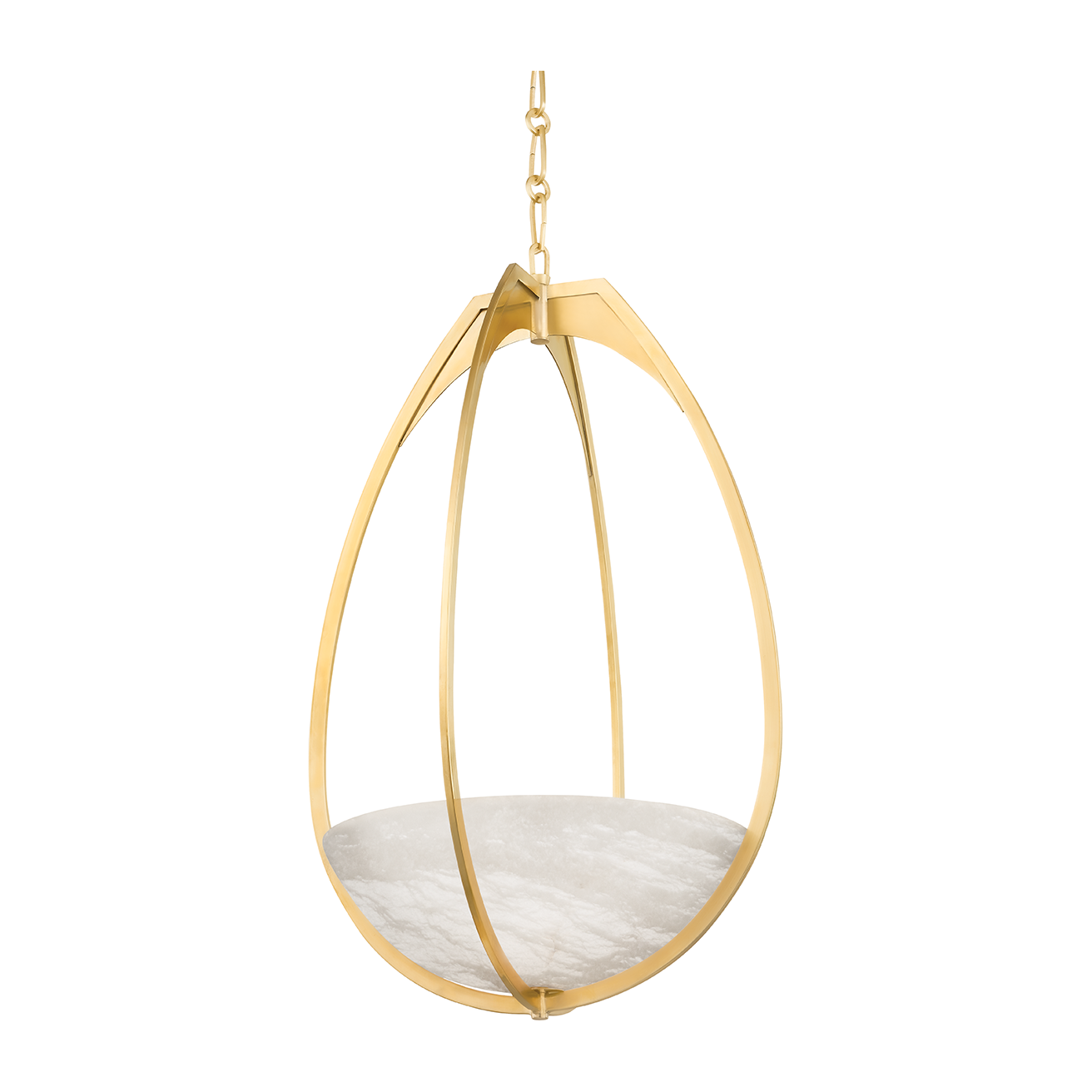 18.5-Inch One-Light Pendant Light / Aged Brass