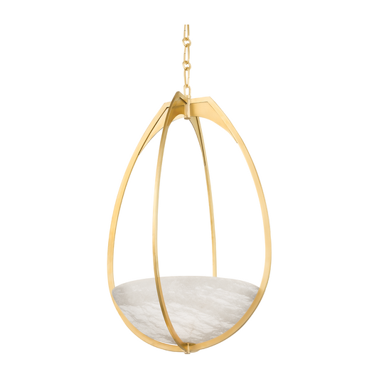 18.5-Inch One-Light Pendant Light / Aged Brass