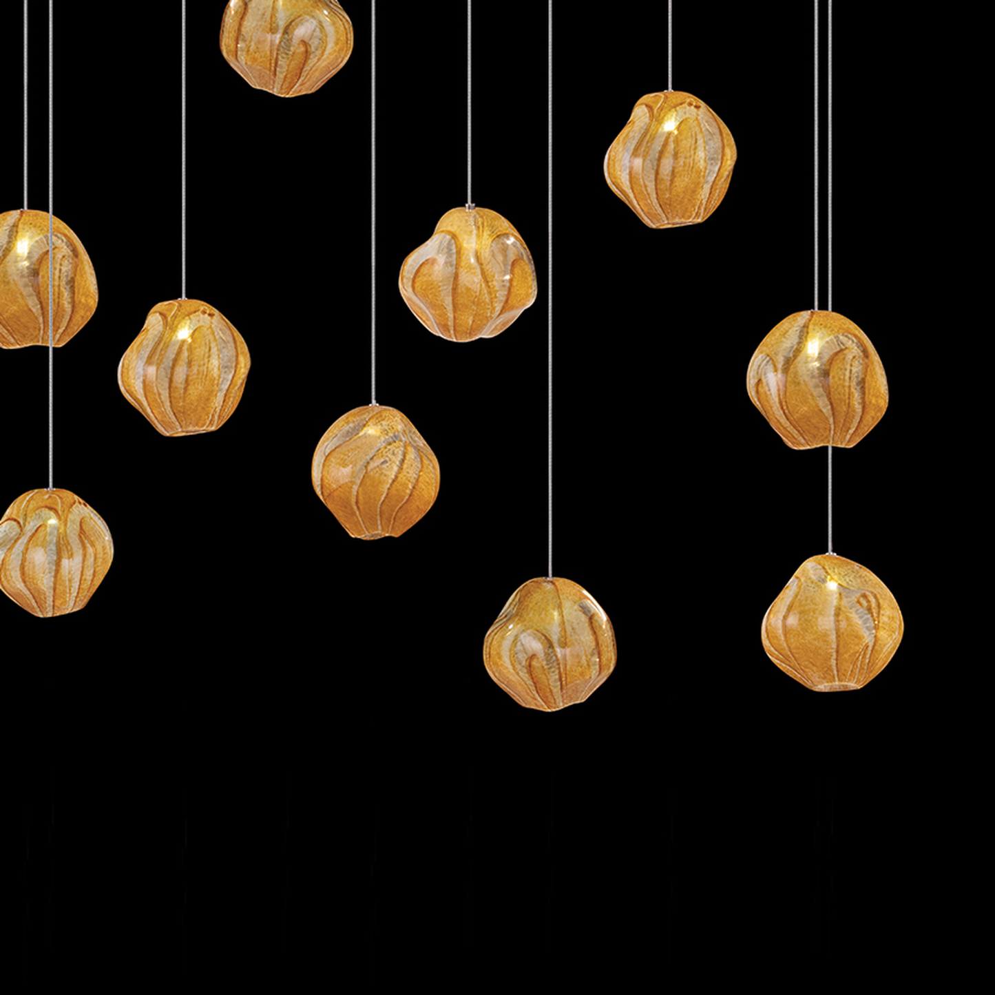 48-Inch Handblown Glass Linear Pendant