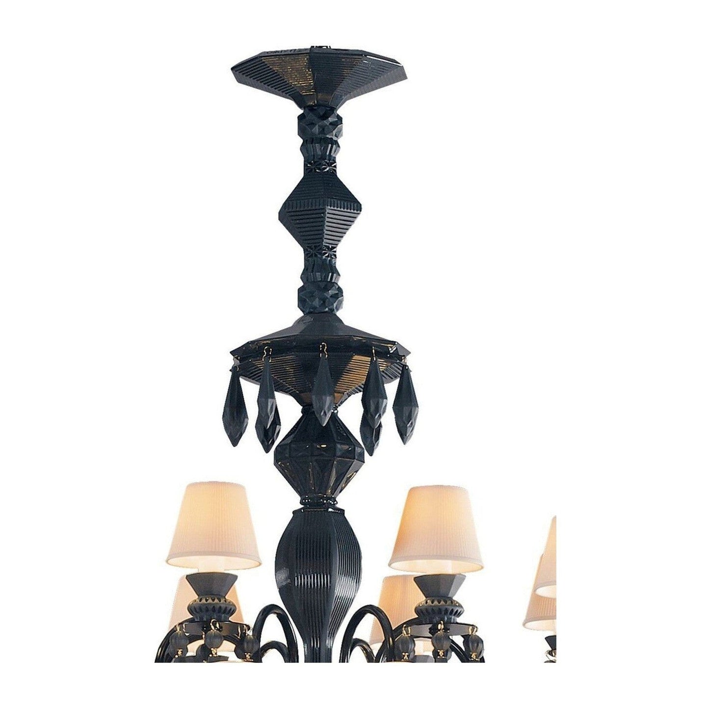 56-Light Black Porcelain Chandelier