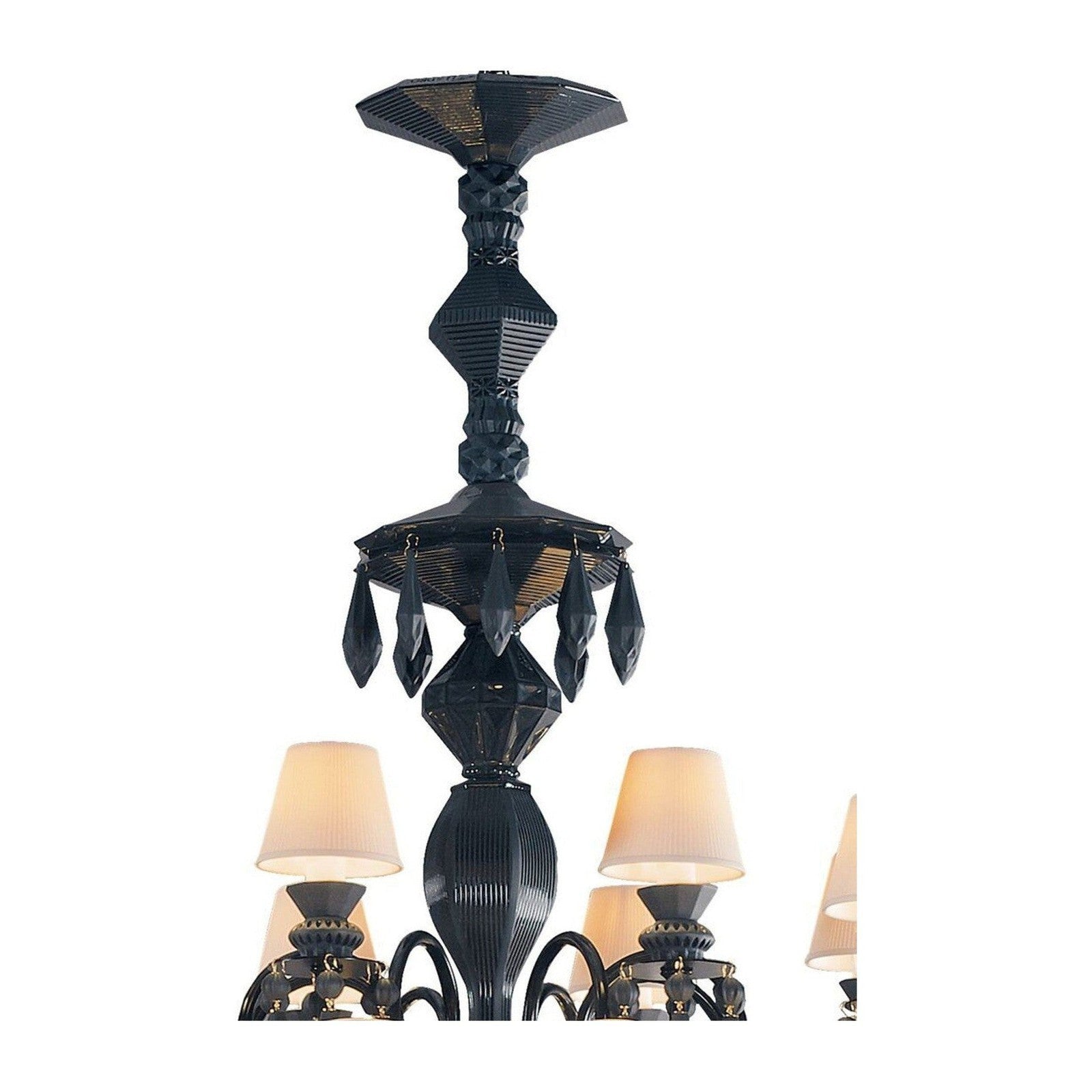 56-Light Black Porcelain Chandelier