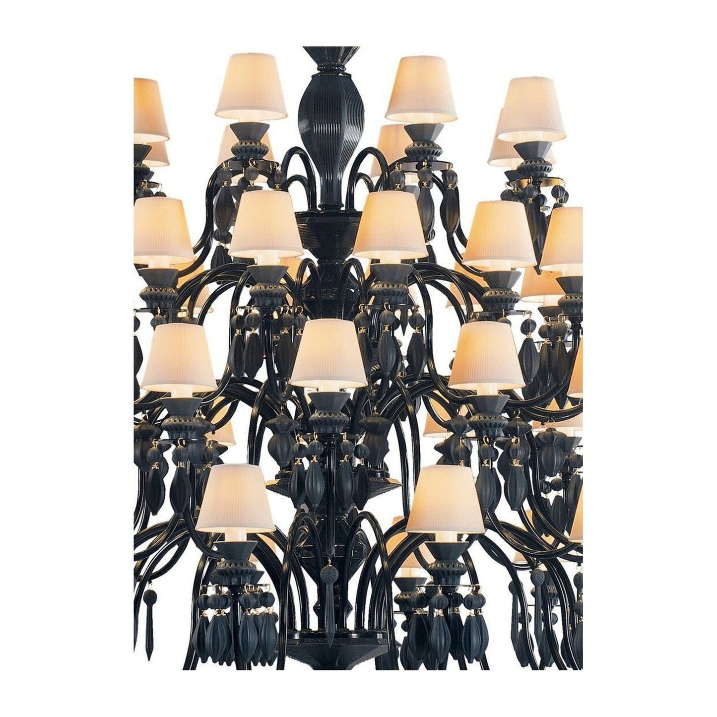 56-Light Black Porcelain Chandelier