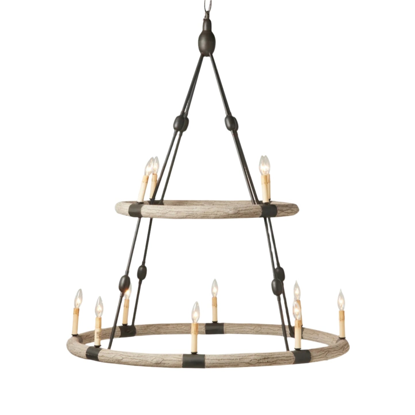 Adjustable Two-Tier Statement Chandelier / Gray/Black