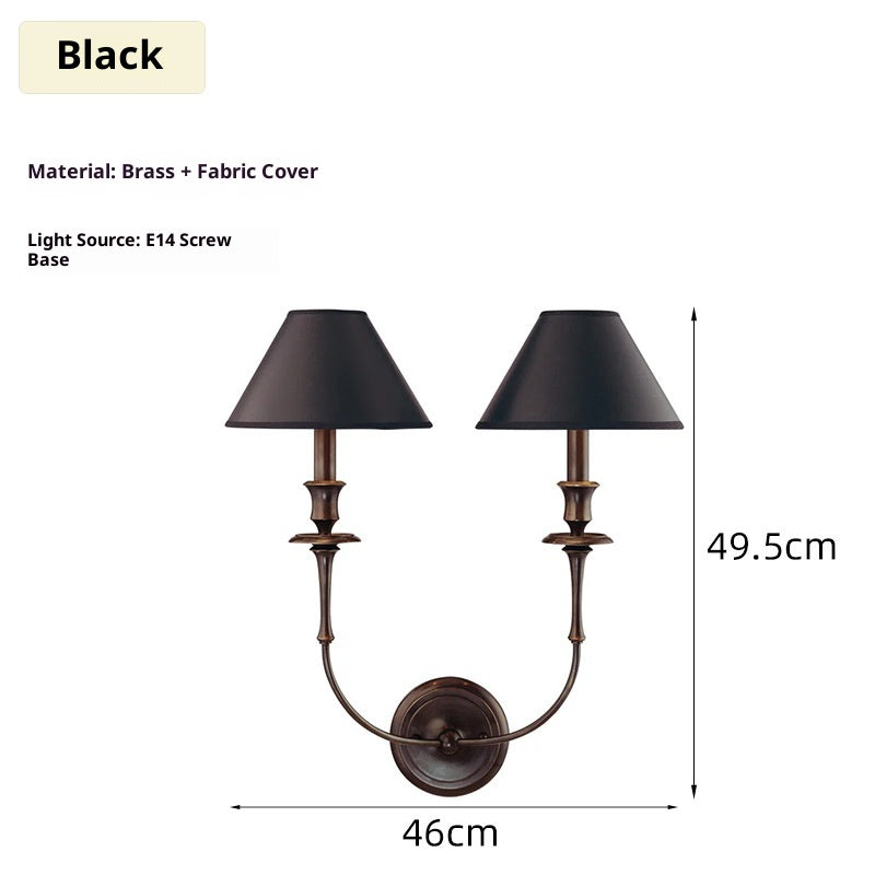 Fabric Shade Single or Double Wall Light