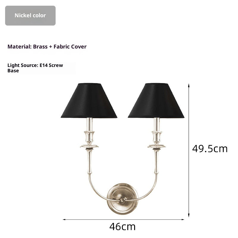 Fabric Shade Single or Double Wall Light