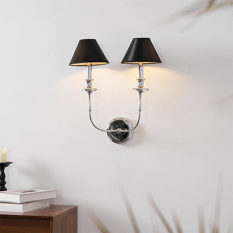 Fabric Shade Single or Double Wall Light