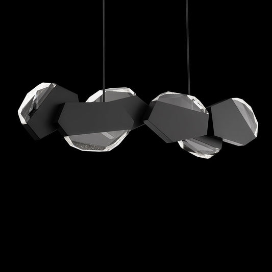 Faceted Crystal Black Linear Pendant / Default Title