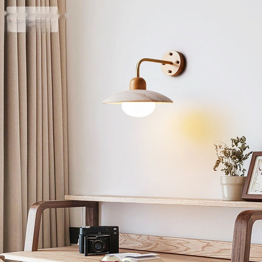 Minimalist Modern LED Wall Light / Wood Color