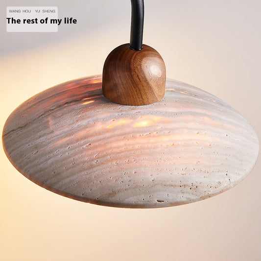Minimalist Modern LED Wall Light / Black Peach Wood