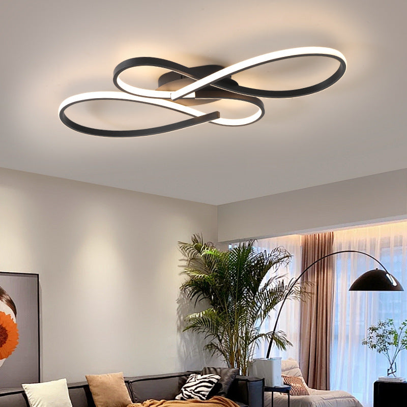 Modern Flower-Shaped Wall Light / Sand Black L600MM / Neutral Light