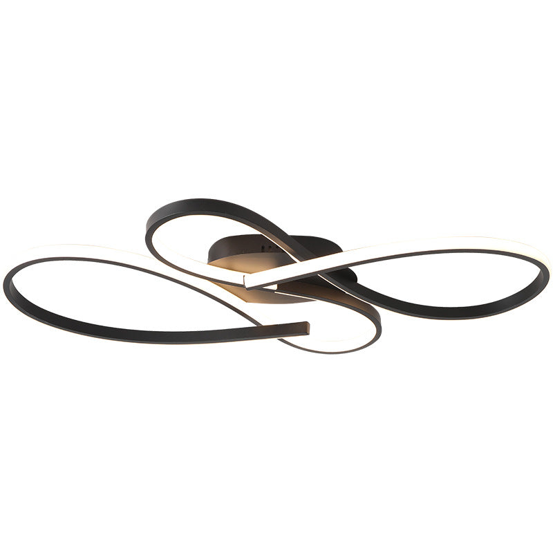 Modern Flower-Shaped Wall Light / Sand Black L600MM / Remote control infinite dimmin