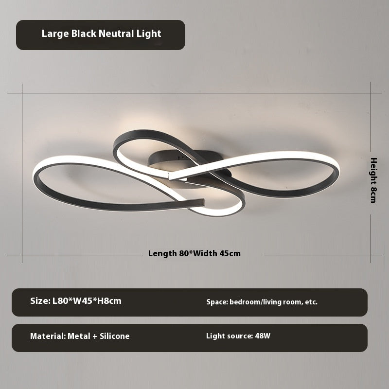 Modern Flower-Shaped Wall Light / Sand black L800MM / Warm Light