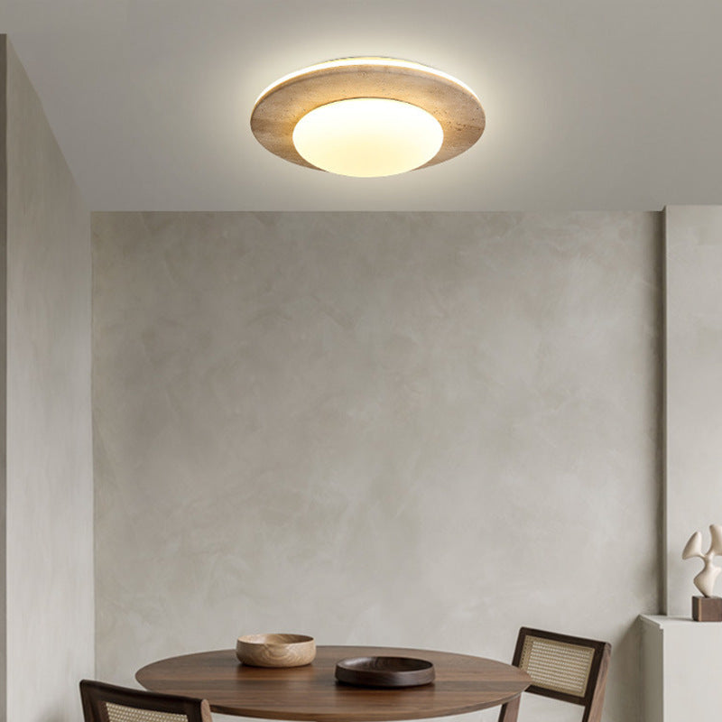 Modern Glass Bedroom Ceiling Light / Diameter 40cm / Neutral light
