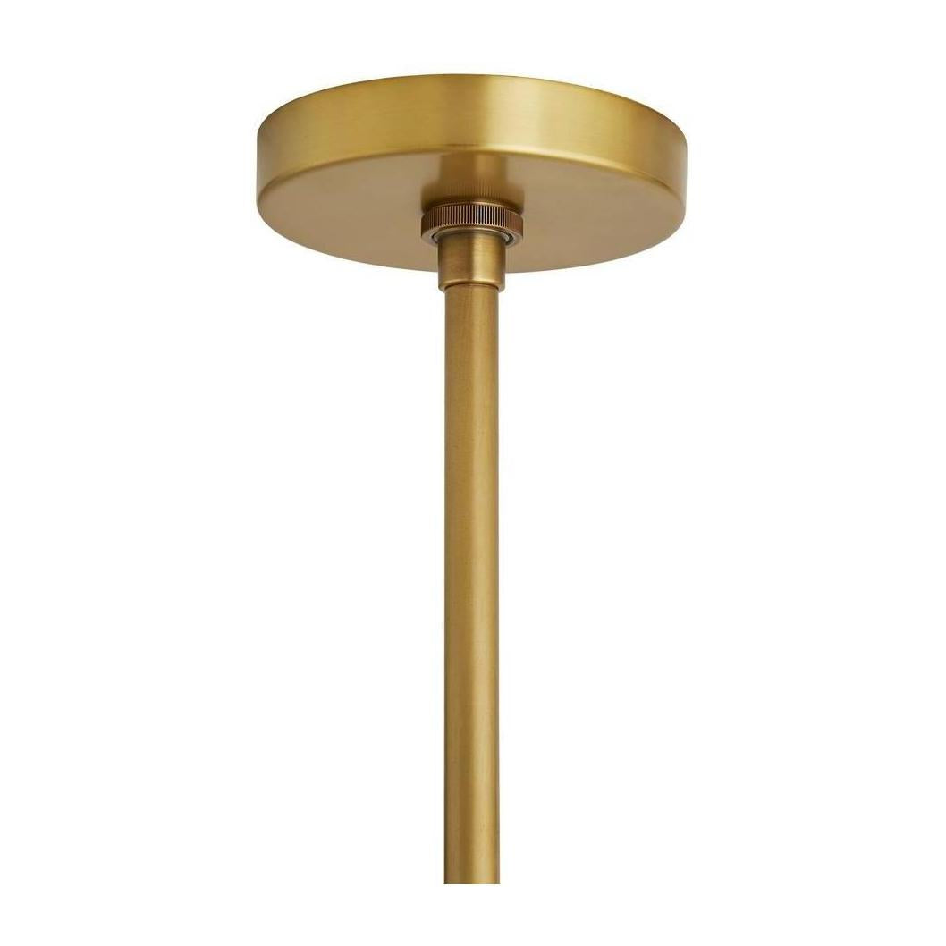 Opal Globe Round Brass Chandelier