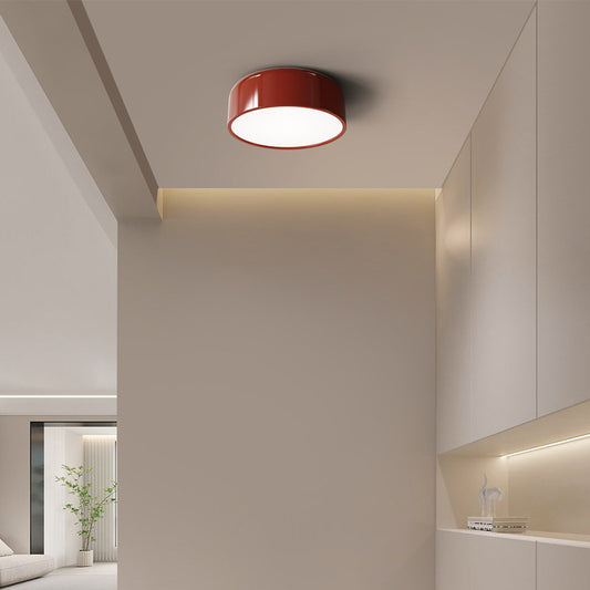 Round Aluminium LED Ceiling Light / Green / White light version / 35cm