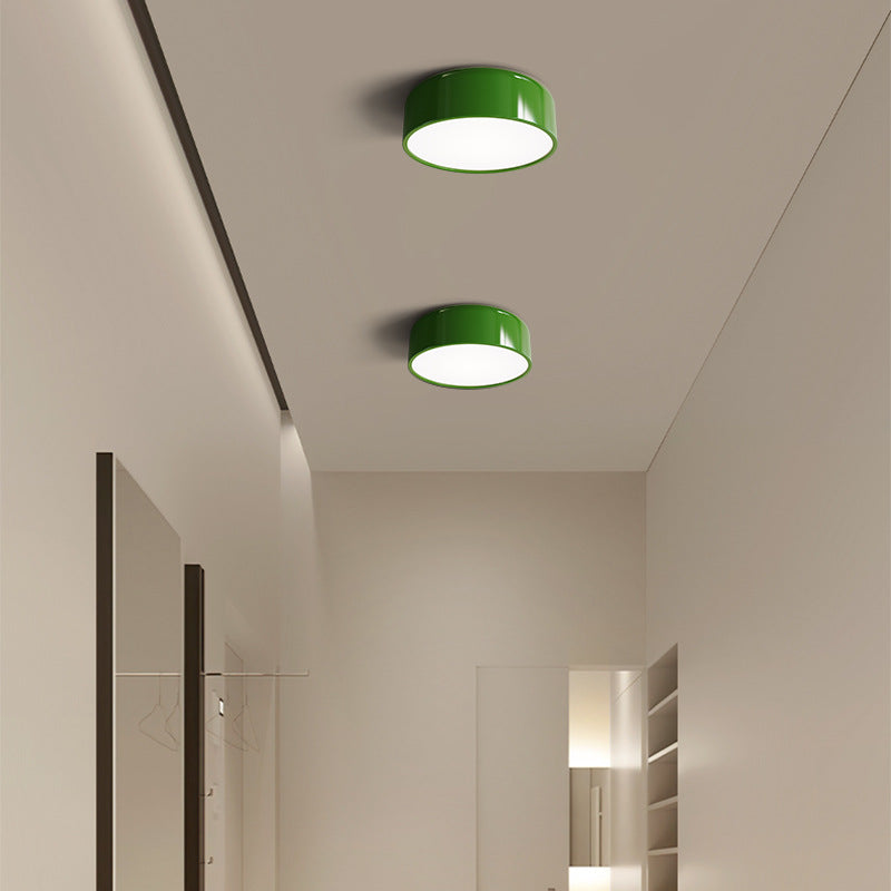 Round Aluminium LED Ceiling Light / Green / Three color version / 35cm