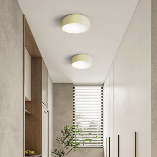 Round Aluminium LED Ceiling Light / Green / White light version / 48cm