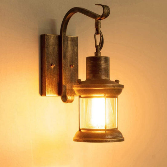 Rust-Finish Industrial Wall Light / Bulb Not Included / Rust Color