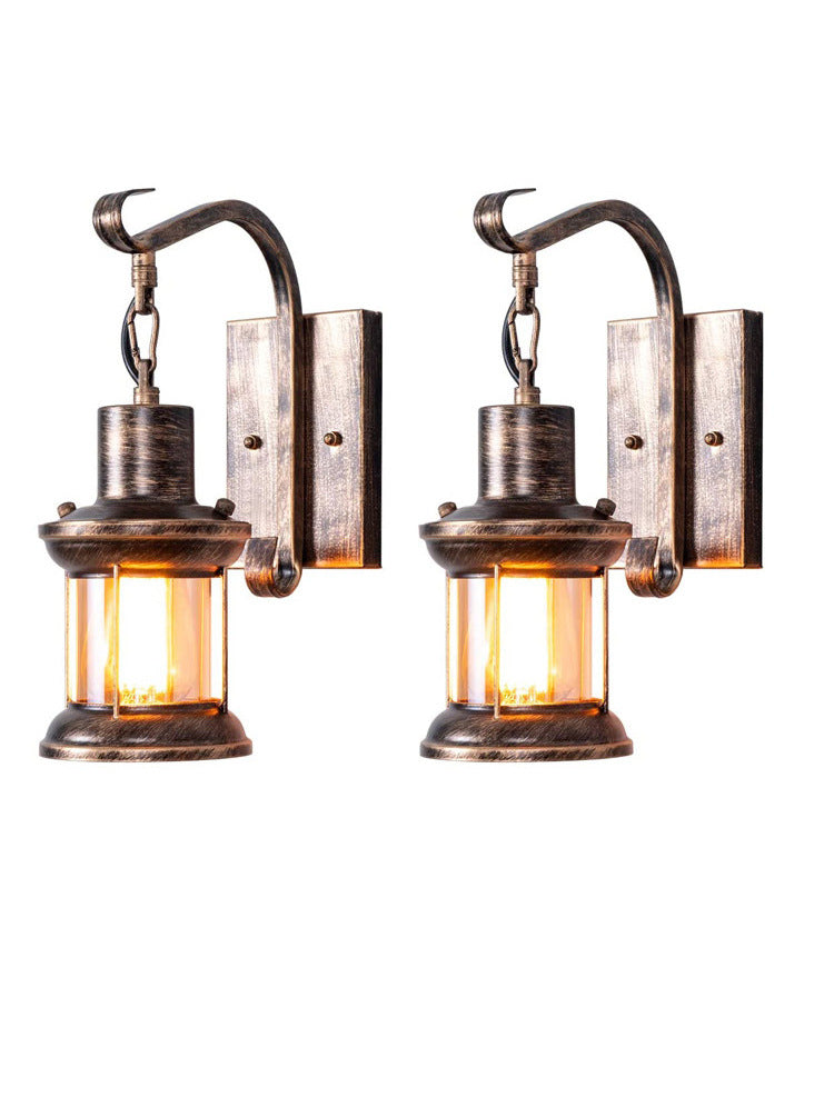 Rust-Finish Industrial Wall Light
